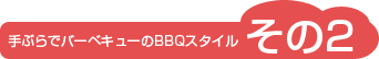 手ぶらでバーベキューのBBQスタイル その2