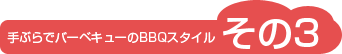 手ぶらでバーベキューのBBQスタイル その3